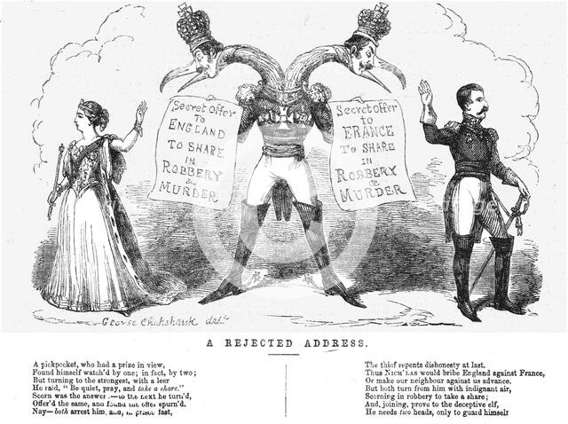 'A Rejected Address', 1854 Creator: George Cruikshank.