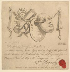 Mask and Palette, 1781. Creator: Richard Livesay.