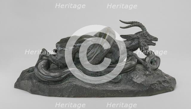 Python Crushing a Gazelle, model c. 1841, cast by 1873. Creator: Antoine-Louis Barye.