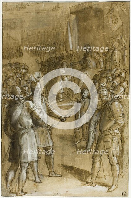 Study for Cosimo I Reorganizing the Tuscan Troops, 1589. Creator: Ludovico Buti.