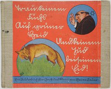 Children's book "Do Not Trust a Fox in a Green Pasture or a Jew Upon His Oath!", 1936. Creator: Bauer, Elvira (1915-after 1943).