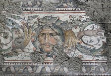 Man's face, mosaic pavement in the Great Palace of Constantinople, 4th-6th century. Creator: Unknown.