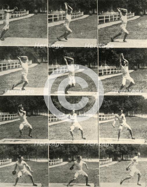 Throwing the discus without turning, 1908. Creator: Unknown.