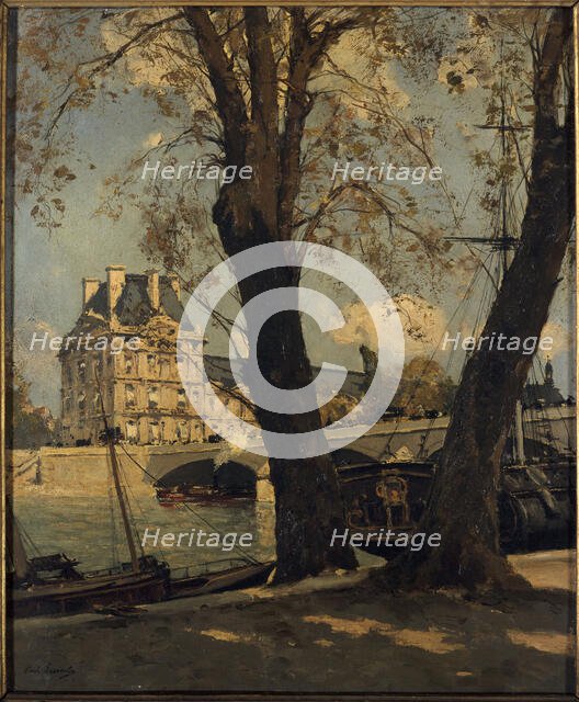 Frigate at Pont Royal, before 1883. Creator: Paul Lecomte.