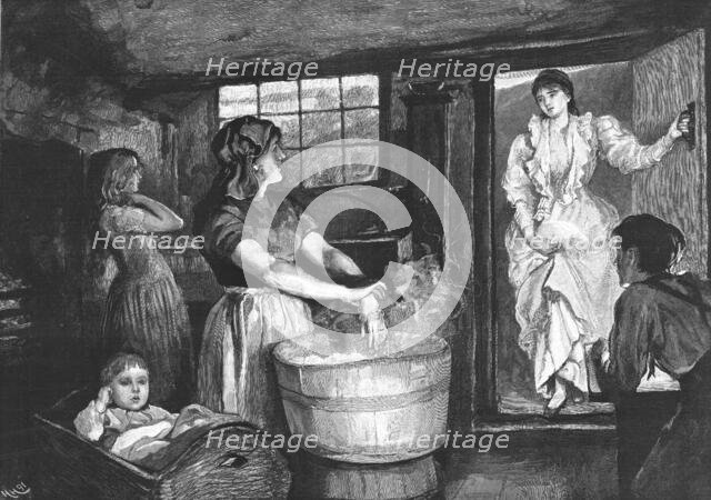 Scene from "Tess of the D'Urbervilles", by Thomas Hardy, 1891. Creator: Hubert von Herkomer.