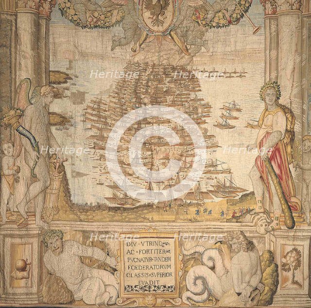 The Battle of Lepanto (Tapestry), 1591. Creator: Anonymous master.