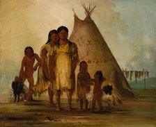 Two Comanche Girls, 1834. Creator: George Catlin.