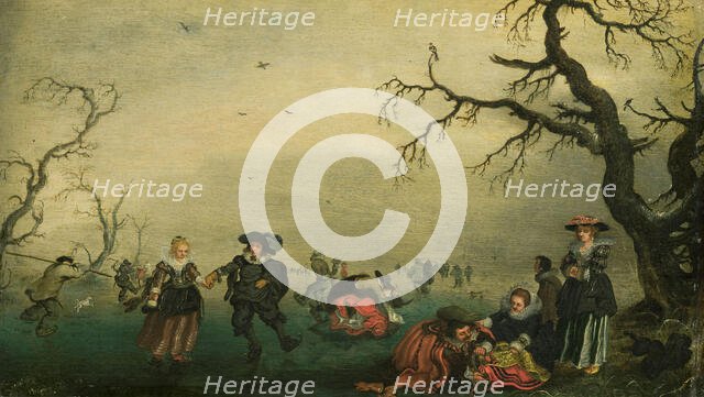 Ice Skaters, 1625. Creator: Adriaen van de Venne.