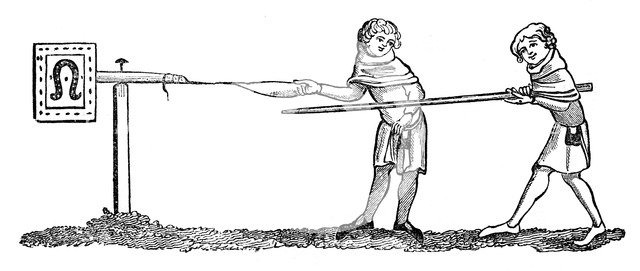Moveable Quintain, 1344, (1833). Artist: Unknown