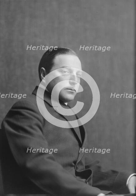 Unidentified man, possibly Mr. Jacques Greenberg, portrait photograph, (1917?). Creator: Arnold Genthe.