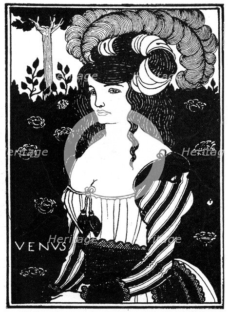 Portrait of a woman, 1898.Artist: Aubrey Beardsley