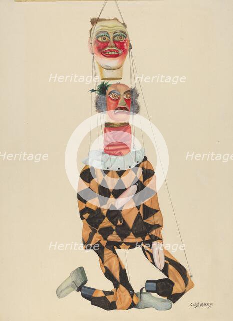 Two-Headed Freak, 1935/1942. Creator: Chris Makrenos.