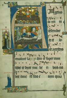Letter A, the Beaupré Antiphonary (Volume I), 1290. Creator: Unknown.