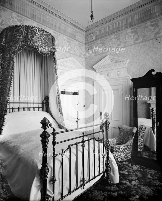 A bedroom in the Hotel Cecil, The Strand, London.  Artist: Bedford Lemere and Company