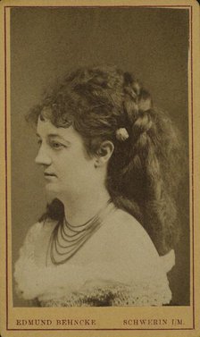Portrait of Countess Adele Elisa von Bredow-Görne (1830-1885), 1875. Creator: Photo studio Edmund Behncke, Schwerin  .