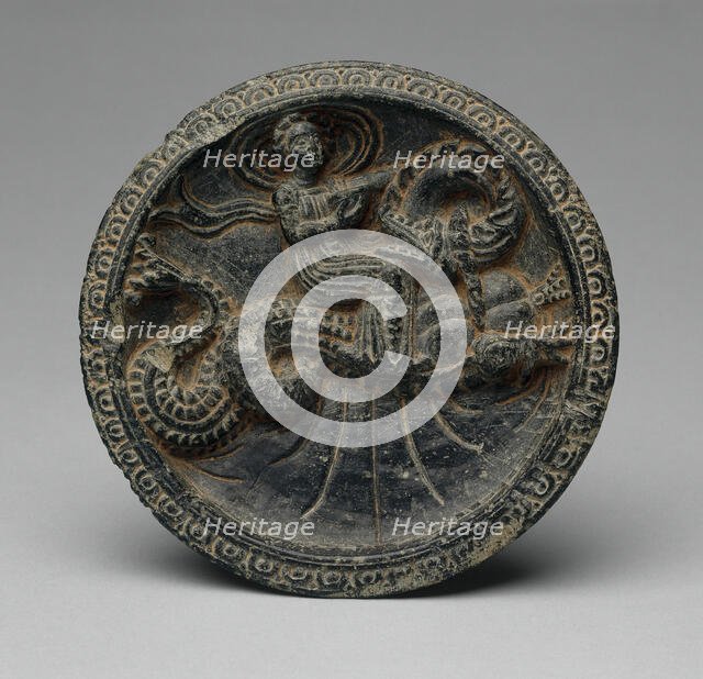 Palette with Sea Nymph (Nereid) Riding on a Sea Monster, 1st century B.C./early 1st century A.D.. Creator: Unknown.