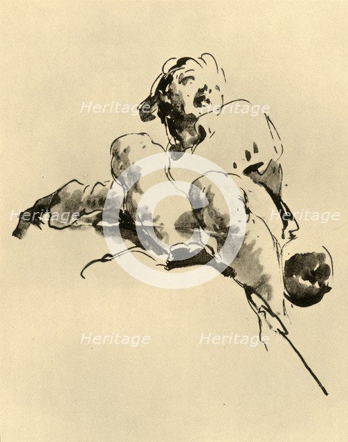 'Squatting Youth', mid 18th century, (1928). Artist: Giovanni Battista Tiepolo.