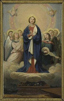 Esquisse pour l'église Notre-Dame de Vincennes : L'Assomption de la vierge, 1836. Creator: Jean Louis Bezard.