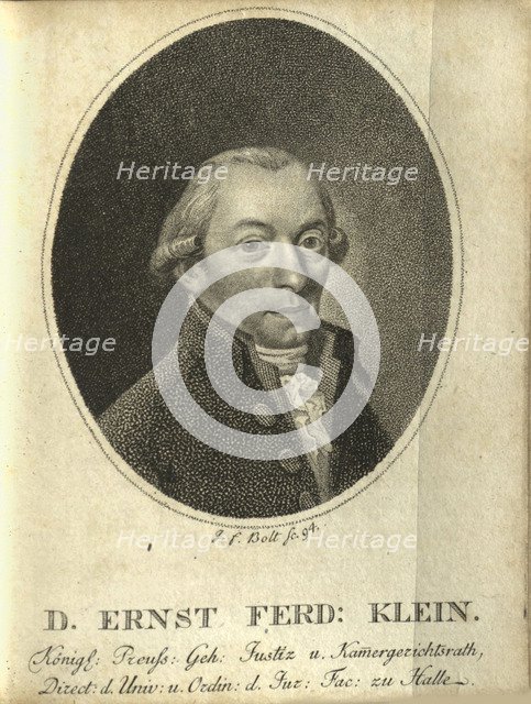 Portrait of Ernst Ferdinand Klein (1743-1810) , 1794.
