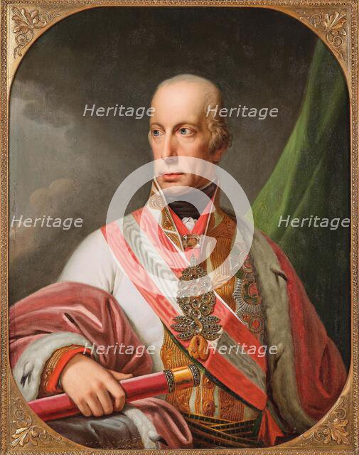 Portrait of Holy Roman Emperor Francis II (1768-1835). Creator: Lampi, Johann-Baptist von, the Elder (1751-1830).