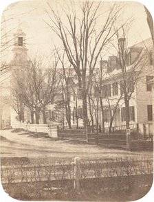 Dartmouth College Church, Professor Clement Long's House, President Nathan..., c. 1858. Creator: Herbert, Henry F.