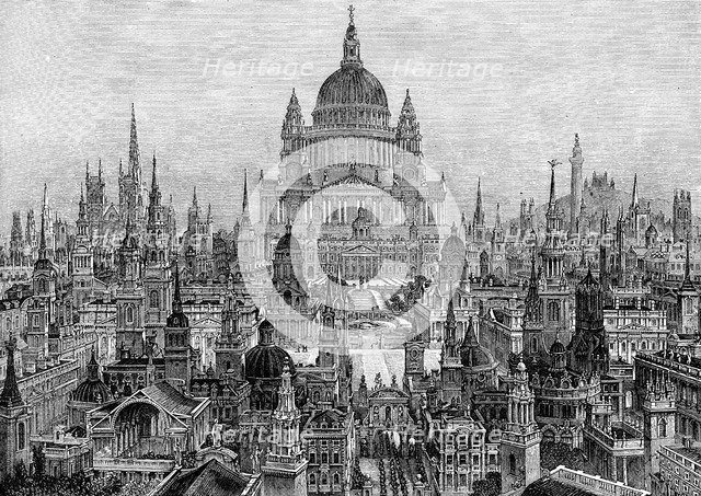 'The Principal Works of Sir Christopher Wren', 1882. Artist: Unknown
