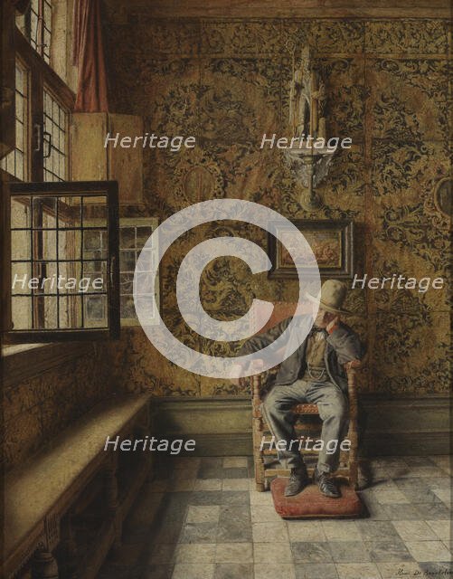 The Man in the Chair, 1876. Creator: Henri Jean Augustin de Braekeleer.