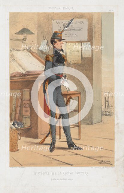 États-Unis d'Amerique 1865 - 7th Regt. of New-York, 1865. Creator: Draner.