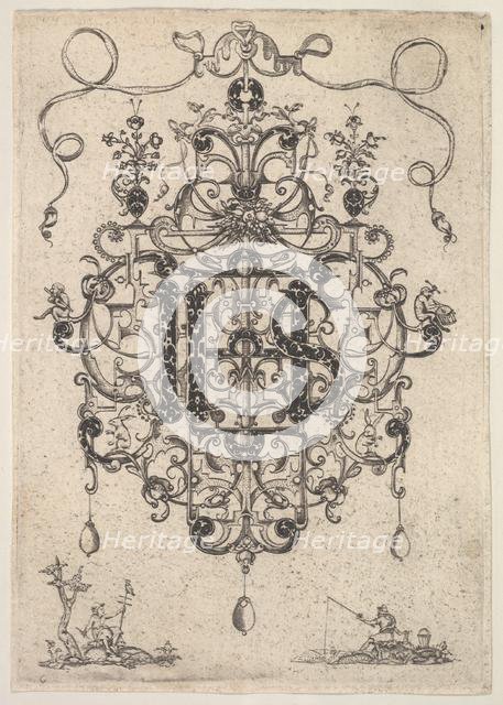 Design for a Pendant with IHS Monogram, 1609. Creator: Master PRK.