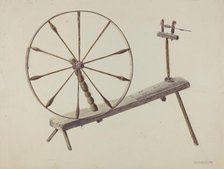 Spinning Wheel, c. 1938. Creator: Maud M Holme.