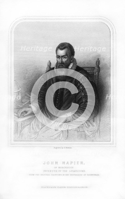 John Napier, Scottish mathematician, physicist, astronomer and astrologer, (1870).Artist: S Freeman