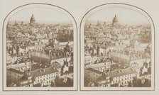 Panorama of Paris taken from the towers of Saint-Sulpice church, 6th arrondissement..., c1850-1860. Creator: Unknown.