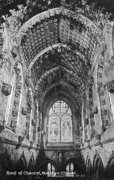 Roof of the Chancel, Rosslyn Chapel, Midlothian, Scotland, 20th century. Artist: Unknown