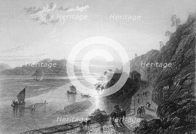 'The Ganges Entering the Plains near Hurdwar', 1838. Creator: George Francis White.