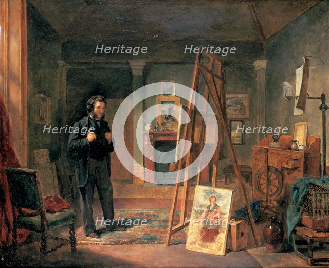 'Portrait of Thomas Faed in his Studio', 19th century. Artist: John Ballantyne