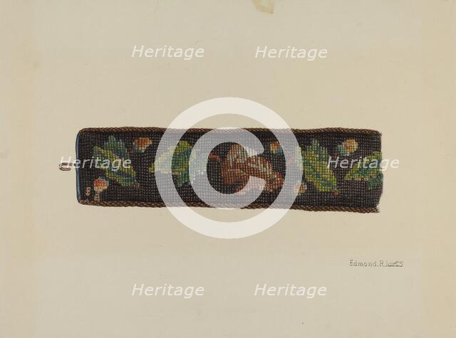 Needlepoint Bell Pull, c. 1941. Creator: Edmond Lorts.