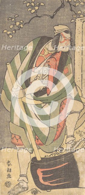 Ichikawa Ebizo (Danjuro V) in the Role of Mongaku Shonin Disguised as Yamagatsu from ..., 1781-1801. Creator: Hokusai.