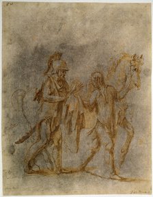 'Saint Martin and a Beggar', early 16th century. Artist: Giulio Romano