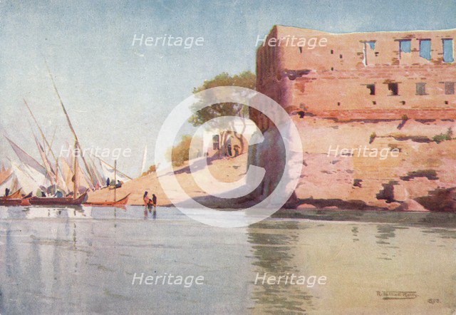 'A Ruined Palace at Mit Gamr', c1880, (1904). Artist: Robert George Talbot Kelly.