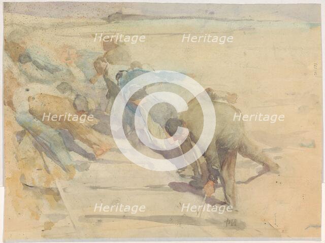 Workers breaking up rails, 1871-1906. Creator: Pieter de Josselin de Jong.