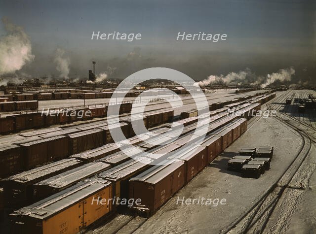 General view of a classification yard at C & NW RR's Proviso yard, Chicago, Ill., 1942. Creator: Jack Delano.