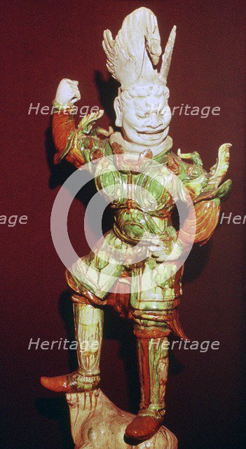A tomb guardian or lokopala, protector of the dead, Tang dynasty, China, 618-906. Artist: Unknown
