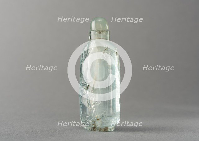 Aquamarine snuff bottle, China, Qing dynasty, 1644-1911. Creator: Unknown.