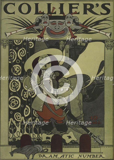 Collier's. Dramatic number, c1894 - 1896. Creator: William H Bradley.