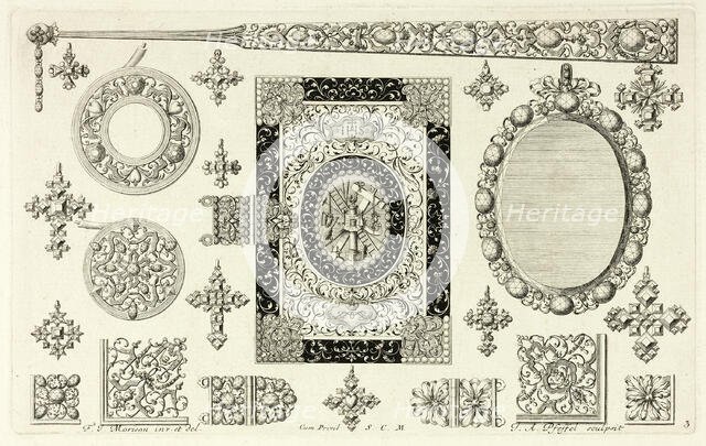 Designs for Jewelry, before 1697. Creator: Johann Andreas Pfeffel.