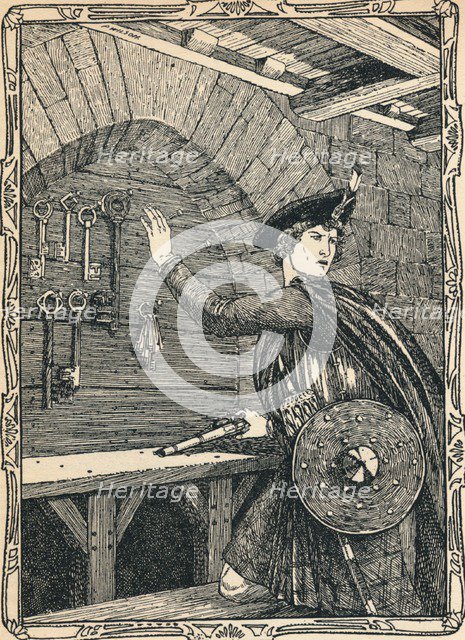 Young Douglas Steals The Keys of Loch Leven Castle, 1902. Artist: Patten Wilson