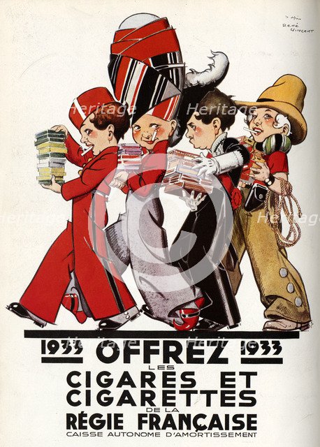 Cigarettes de la re?gie Franc?aise, 1932. Creator: Vincent, René (1879-1936).