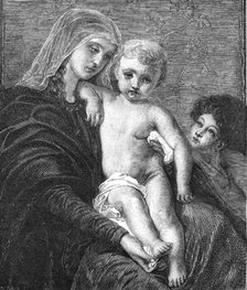 "The Virgin and Child and St. John," by Professor C. Verlat, in the International Exhibition, 1871. Creator: R. Taylor.