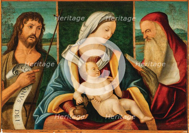 Madonna and Child with Saints John the Baptist and Jerome, c1515. Creator: Carpaccio; Vittore (1460-1526).