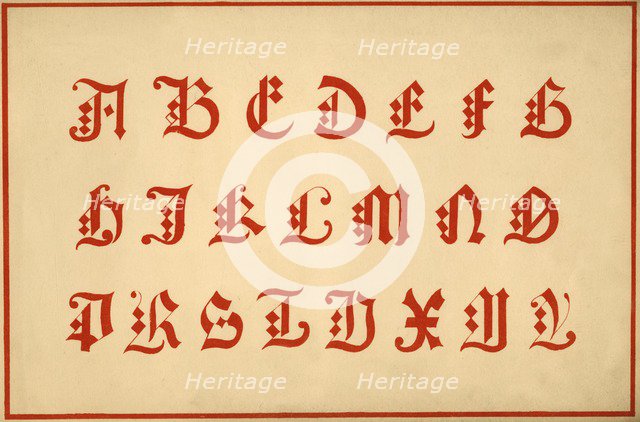 Alphabet, letters A-Z, upper case. Artist: Unknown.